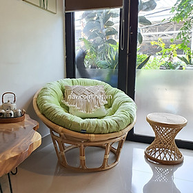Mua Ghế mây tự nhiên NAVICOM - Nệm nhung xanh cốm - size 110cm