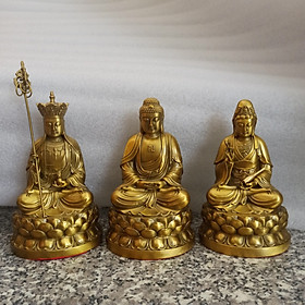 Mua Bộ Tượng Ta Bà Tam Thánh Bằng Đồng  Phật A Di Đà  Địa Tạng Bồ Tát Quan Thế Âm Bồ Tát Bằng Đồng