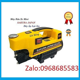 Mua Máy rửa xe Nhật Bản sakura-2500W-lõi đồng- Dây áp lực dài 15m