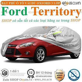 Bạt che phủ xe ô tô Ford Territory 3 lớp cao cấp