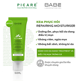 Kem Dưỡng Phục Hồi Da Sau Treatment, Thấm Siêu Nhanh Babe Stop Akn Repairing Moisturiser 50ml
