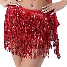 Women Belly Dance Skirt Clothes Tassel Scarf Belt for Performance Samba Club