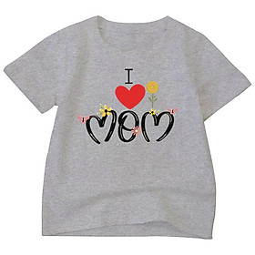 Áo thun Bé trai, gái loại 1 chất cotton Thoáng Mát 6-45kg I LOVE MOM BTM80