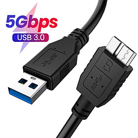 USB Micro B Cáp Type-A đến USB 3.0 Micro B Connector 5Gbps Cáp ổ cứng bên ngoài cho ổ cứng cáp màu: Đen
