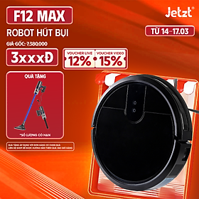 Robot hút bụi lau nhà thông minh Jetzt F12 MAX, hàng chính hãng