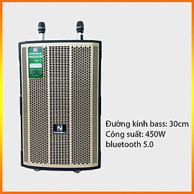 Mua Loa Kéo Karaoke Nanomax Bluetooth KS-12F3 2021 Bass 30 Tặng 2 Mic Đọc Được Usb Thẻ Nhớ Công Suất 450w Có Bánh Xe Cao cấp Hàng Chính Hãng