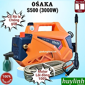 Mua Máy rửa xe chống giật Osaka S500 - Mẫu 2024 - Công suât 3000W - Motor từ lõi đồng 100