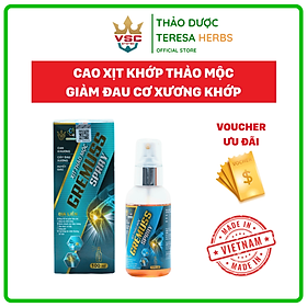Xịt giảm đau khớp thảo dược Vạn Sinh Châu Gremuss Spray chai 100ml