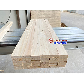 [MS66] Thanh gỗ thông dày 1,5cm x 4,5cm x dài 80cm + láng mịn 4 mặt