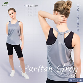 Áo Tank Top Thể Thao Nữ Tập Gym Yoga TYM TTWT002 - Form Rộng, Cách Điệu Nhún Eo - TYM FASHION