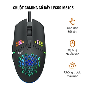 Chuột Gaming Có Dây Sothing Lecoo MS105, Tích Hợp LED RGB Siêu Nhẹ