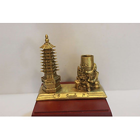 Ống cắm bút tháp văn xương 16cm