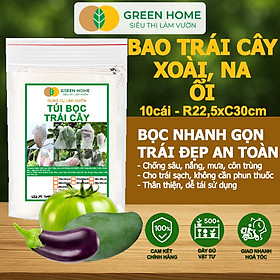 Mua 10 Túi Bọc Xoài GreenHome  22.5x30cm  Có Nút Cài  Độ Bền 3-5 Năm  Nhiều Kích thước