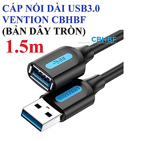 Mua Cáp nối dài USB 3.0 dây nhựa tròn to bền Vention CBHBF _ Hàng chính hãng