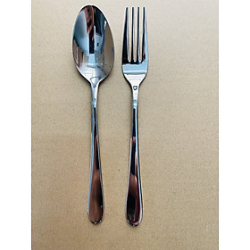 Mua Sét 2 Muỗng Nĩa Inox Cán Bầu   Thép Không Gỉ  