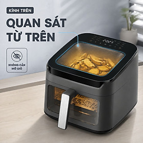 Nồi chiên không dầu Mishio MK473 7L - Quan sát món ngon qua cửa kính - hàng chính hãng