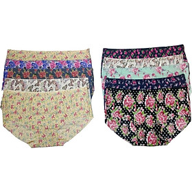 Combo 10 quần lót hoa điều hòa chất mát -ql-001