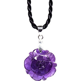 Mặt dây chuyền Hoa Mẫu đơn Thạch anh tím PDPAME01 - Vietgemstones