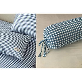 Vỏ gối ôm, vỏ gối nằm cotton tici kẻ LIDACO vải trơn kích thước tiêu chuẩn