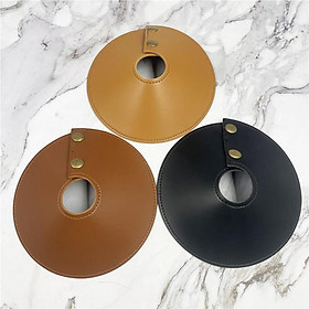 3pcs Leather Lamp Shade Fanshaped Light Cover Removable Dust-proof
