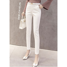 Quần Tây Nữ Titishop QDN72 - Trắng (Size