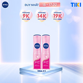 Bộ đôi Xịt Ngăn Mùi NIVEA Pearl & Beauty Chiết Xuất Ngọc Trai (150 ml)