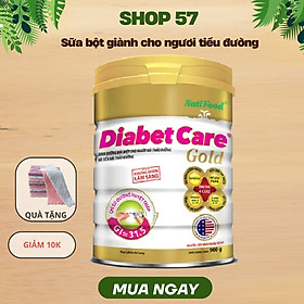  Sữa cho người bị bệnh tiểu đường, đái tháo đường: Nutifood DiabetCare Gold 900 Gr