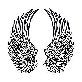 Angel Wing Wall Decoration, Wall Sculpture Hotel Indoor Home Living Room Iron Wall Art Decor 3D Angel Wing Wall Decor for Porch, Home, Dining Room