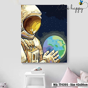 Mua Tranh Số Hóa Phi Hành Gia Vũ Trụ Trừu Tượng BEE HAPPY Hàng Có Sẵn  Chuẩn Màu
