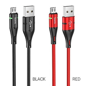 Mua Cáp Sạc Và Truyền Dữ Liệu Hoco U93 Cổng Micro Có Đèn Led Dây Dài 1.2m - Hàng Chính Hãng