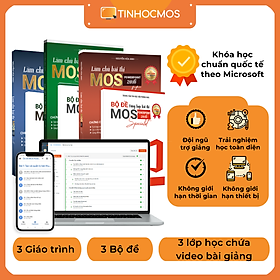 Hình ảnh sách Combo Khóa ôn thi chứng chỉ MOS 3 môn Word, Excel, PowerPoint 2016 (Kèm video bài giảng) - tinhocmos - Trọn bộ