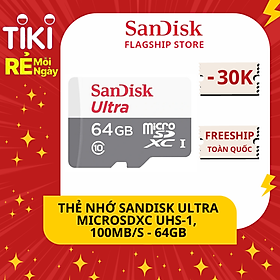 Mua Thẻ nhớ MICROSDXC SanDisk Ultra 100MB/s - Hàng Chính Hãng