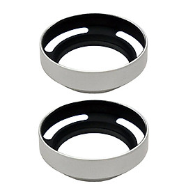 2pcs Silver Aluminium Vented Lens Hood Shade For Leica