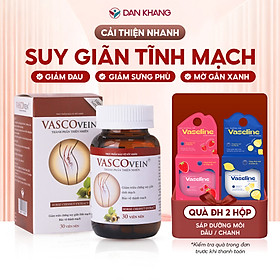 Viên Uống Hỗ Trợ Điều Trị Bệnh Suy Giãn Tĩnh Mạch Vascovein (Hộp 30 viên), Chiết Xuất Từ Hạt Dẻ Ngựa - Nguyên Liệu Nhập Khẩu Châu Âu 