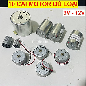 Mua 10 cái motor mini đủ loại 3V - 12V dùng học tập DIY - LK0372