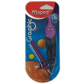 Compass Học Sinh Graphic 360o Maped 019110 - Mẫu 1 - Màu Tím
