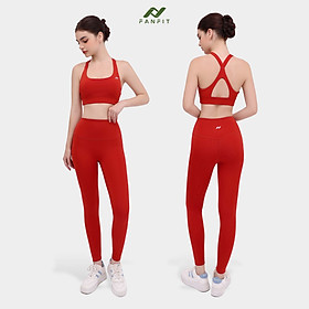 Set đồ thể thao Nữ tập Gym Yoga Pilates FANFIT FFSET011 - Áo bra FFSB004, Quần legging FFLG002