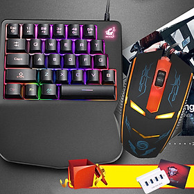 Mua Bộ Bàn Phím Giả Cơ 1 Tay K11 + Chuột K2 Tặng Gói Quà Tặng Hấp Dẫn AZONE