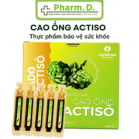 Cao ống Atiso không đường Ladophar Lado Actisô giải độc gan thanh lọc cơ thể - Hộp 10 ống x 10ml