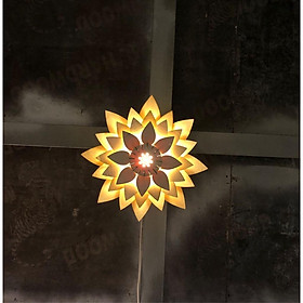 Mua Bộ 25 đèn gỗ hoa sen DIY-Size 37cm
