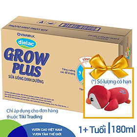 Thùng 48 Hộp Sữa Bột Pha Sẵn Vinamilk Dielac Grow Plus - Xanh 180ml