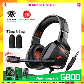 Mua Tai nghe gaming chụp tai có dây chơi game PLEXTONE G800 tích hợp micro dài kèm chuẩn kết nối 3.5mm tiện dụng (Bản quốc tế  hàng chính hãng  Màu đen đỏ  Tặng Găng Gaming)