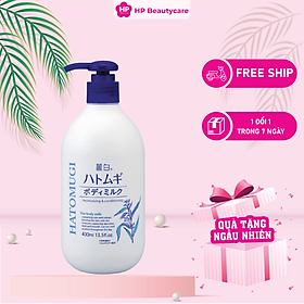 Dưỡng Thể Trắng Da Ban Đêm Reihaku Hatomugi Body Milk - 29606 (Chai 400 mL)