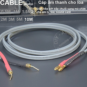 Mua Cáp loa đầu bắp chuối mỏ chim 1 vế DIY 0.5 đến 10 mét - DIY 5N copper speaker cable with banana jack