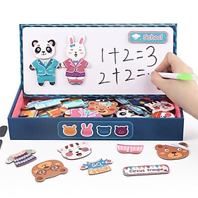Đồ chơi cho bé, xếp hình thay quần áo cho gia đình thỏ gấu