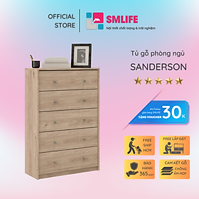 Tủ đựng quần áo phòng ngủ SMLIFE Sanderson