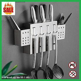Giá để dao đũa thìa, dán tường inox 304 không gỉ, kích thước 43x6.3x21cm