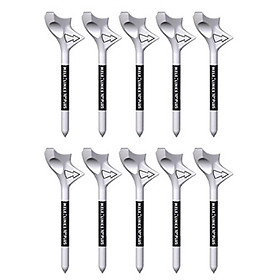 10 cái golf tees 10 ° Chèn đường chéo chéo bóng golf Huấn luyện chơi bóng golf Tee với gói quà tặng Golf Phụ kiện