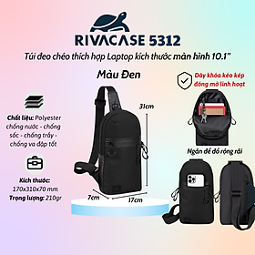 Túi Đeo Chéo Thắt Lưng RIVACASE 5312 - Bảo Hành 24 Tháng - Hàng Chính Hãng