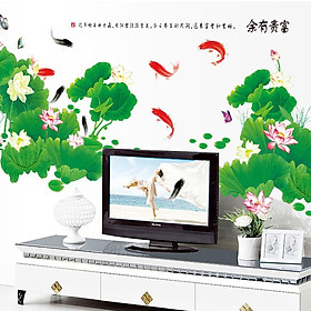 Mua Decal Dán Tường Ao Sen AY223AB (Size Lớn)